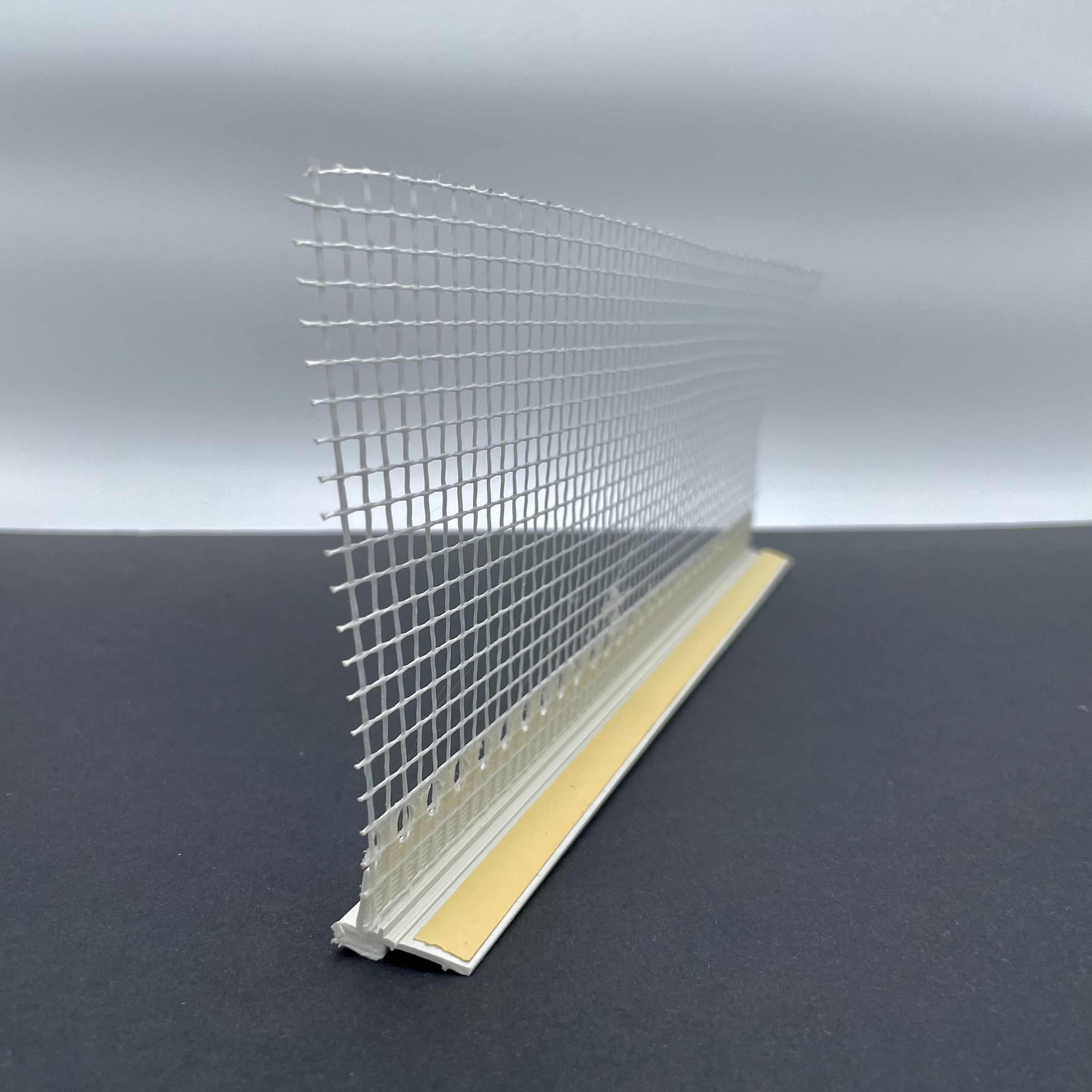 PVC window reveal profile with ache with mesh 10cm